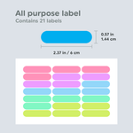 All Purpose Name Label Dimensions for Day Care Combo